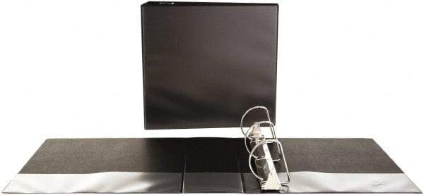Universal One - 775 Sheet Capacity, 11 x 8-1/2", View Ring Binder - Polypropylene, Black - USA Tool & Supply