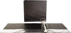 Universal One - 775 Sheet Capacity, 11 x 8-1/2", View Ring Binder - Polypropylene, Black - USA Tool & Supply