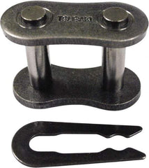 U.S. Tsubaki - 3/4" Pitch, Spring Type Roller Chain Connecting Link - For Use with British Standard Single Strand Chain - USA Tool & Supply