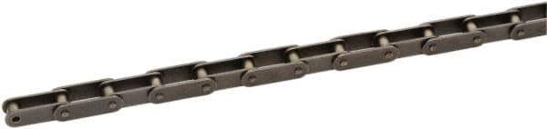 U.S. Tsubaki - 1" Pitch, ANSI C2040, Double Pitch Roller Chain - Chain No. C2040, 595 Lb. Capacity, 10 Ft. Long, 5/16" Roller Diam, 5/16" Roller Width - USA Tool & Supply
