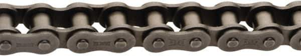 U.S. Tsubaki - 1-1/4" Pitch, ANSI 100, Single Strand Roller Chain - Chain No. 100, 5,070 Lb. Capacity, 10 Ft. Long, 3/4" Roller Diam, 3/4" Roller Width - USA Tool & Supply