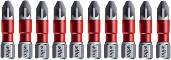 Wiha - PZ.1 Phillips Screwdriver Bit - 1/4" Drive, 1-9/64" OAL - USA Tool & Supply