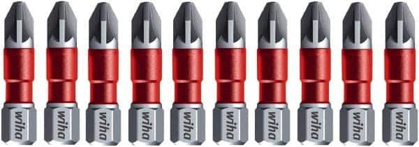 Wiha - PZ.3 Posidriv Screwdriver Bit - 1/4" Drive, 1-9/64" OAL - USA Tool & Supply