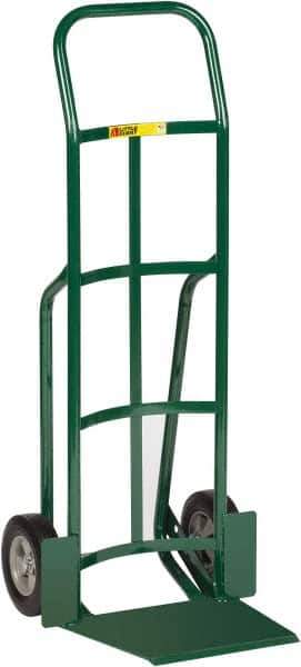 Little Giant - 800 Lb Capacity 47" OAH Hand Truck - 13-1/2 x 16" Base Plate, Continuous Handle, Steel, Solid Rubber Wheels - USA Tool & Supply
