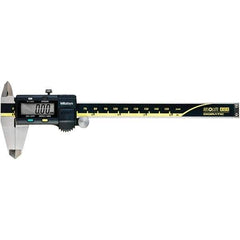 Mitutoyo - 0 to 6" Range 0.01mm Resolution, Electronic Caliper - Steel with 40mm Steel Jaws, 0.001" Accuracy, SPC Output - USA Tool & Supply