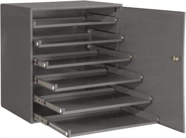 Durham - 6 Drawer, Small Parts Slide Rack Cabinet - 22" Deep x 23" Wide x 17" High - USA Tool & Supply