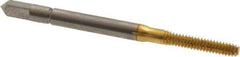 Balax - #4-40 UNC 2B H5 Thread Limit Bottoming Thread Forming Tap - Powdered Metal High Speed Steel, TiN Finish, 1-7/8" OAL, 0.563" Thread Length, Right Hand Thread, Series BXSTAINLESS - Exact Industrial Supply