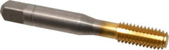 Balax - 3/8-16 UNC 2B H9 Thread Limit Bottoming Thread Forming Tap - Powdered Metal High Speed Steel, TiN Finish, 2-15/16" OAL, 0.95" Thread Length, Right Hand Thread, Series BXSTAINLESS - USA Tool & Supply