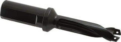 Allied Machine and Engineering - Series 18, 18 to 19.99mm Diam, 1" Diam Straight Shank with Flange, Straight Flute Spade Drill - 2-3/8" Max Depth, 3-45/64" Body Length, 5-63/64" OAL, Standard Length, Through Coolant - USA Tool & Supply
