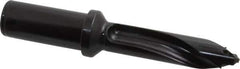 Allied Machine and Engineering - Series 20, 20 to 21.99mm Diam, 1" Diam Straight Shank with Flange, Straight Flute Spade Drill - 2-17/64" Max Depth, 3-61/64" Body Length, 6-15/64" OAL, Standard Length, Through Coolant - USA Tool & Supply