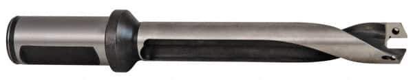 Allied Machine and Engineering - Series 11, 3-13/32 to 0.5114" Diam, 5/8" Diam Straight Shank with Flange, Helical Flute Spade Drill - 2-23/64" Max Depth, 3-13/32" Body Length, 5-9/32" OAL, Standard Length, Through Coolant - USA Tool & Supply