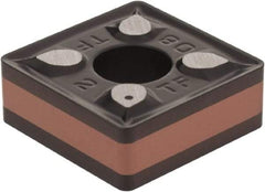 Iscar - SNMG432 TF Grade IC6015 Carbide Turning Insert - TiCN/Al2O3/TiN Finish, 90° Square, 1/2" Inscr Circle, 3/16" Thick, 1/32" Corner Radius - USA Tool & Supply