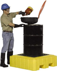 UltraTech - 62 Gal Sump, 800 Lb Capacity, 1 Drum, Polyethylene Spill Deck or Pallet - 40" Long x 40" Wide x 12" High, Liftable Fork, Drain Included, Low Profile, 1 Tank Drum Configuration - USA Tool & Supply