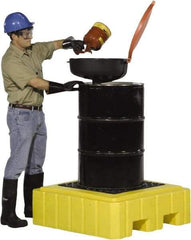 UltraTech - 62 Gal Sump, 800 Lb Capacity, 1 Drum, Polyethylene Spill Deck or Pallet - 40" Long x 40" Wide x 12" High, Liftable Fork, Low Profile, 1 Tank Drum Configuration - USA Tool & Supply