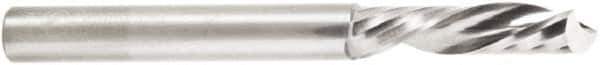 Amana Tool - 1/4" Cutting Diam x 1" Length of Cut, 1 Flute, Upcut Spiral Router Bit - Uncoated, Right Hand Cut, Solid Carbide, 2-1/2" OAL x 1/4" Shank Diam, 20° Helix Angle - USA Tool & Supply