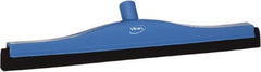 Vikan - 20" Foam Rubber Blade Bench Squeegee - Double Edge, Blue, Plastic Holder - USA Tool & Supply