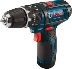 Bosch - 12 Volt 3/8" Keyless Chuck Cordless Hammer Drill - 0 to 19,500 BPM, 0 to 1,300 RPM, Reversible - USA Tool & Supply