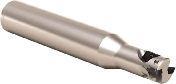 Seco - 12mm Cut Diam, 10mm Max Depth of Cut, 16mm Shank Diam, 98mm OAL, Indexable Square Shoulder Helical End Mill - XO.. 06 Inserts, Cylindrical Shank, 90° Lead Angle, Series Nano Turbo - USA Tool & Supply