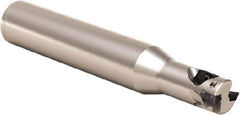 Seco - 3/4" Cut Diam, 1.02" Max Depth of Cut, 3/4" Shank Diam, 5" OAL, Indexable Square Shoulder Helical End Mill - XO.X 06 Inserts, Cylindrical Shank, 90° Lead Angle, Series Nano Turbo - USA Tool & Supply