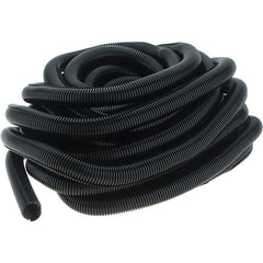 Value Collection - 1" Trade Size, 50' Long, Flexible Split Loom Conduit - Thermoplastic, 0.95" ID, Black - USA Tool & Supply