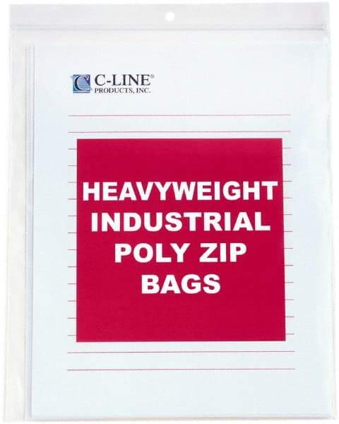 C-LINE - 1-1/2" Long x 14" Wide x 10-1/4" High, 0.004 mil Thick, Self Seal Antistatic Poly Bag - Clear, Heavyweight Grade - USA Tool & Supply