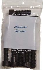 C-LINE - 4-3/4" Long x 9" Wide x 8-7/8" High, 0.002 mil Thick, Self Seal Antistatic Poly Bag - Clear & White - USA Tool & Supply