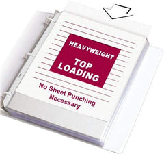 C-LINE - 100 Piece Clear Sheet Protectors-Ring Binder - 11.188" High x 9.172" Wide - USA Tool & Supply