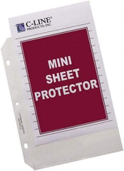 C-LINE - 50 Piece Clear Sheet Protectors-Envelopes - 8.719" High x 6-3/8" Wide - USA Tool & Supply