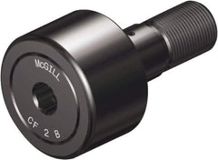 McGill - 1-3/4" Roller Diam x 1" Width, 3/4" Stud Diam x 1-3/4" Length, Sealed Stud Cam Follower with Hex - Steel, 7/8" Thread Length, 3/4-16 Thread, 2.78" OAL, 6,385 Lb Dynamic Cap, 7,920 Lb Static Cap - USA Tool & Supply