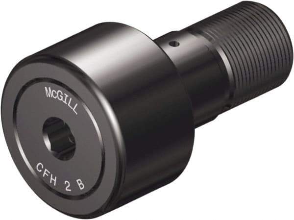 McGill - 3/4" Roller Diam x 1/2" Width, 3/8" Stud Diam x 7/8" Length, Sealed Heavy Stud Cam Follower with Hex - Steel, 3/8" Thread Length, 7/16-20 Thread, 1.41" OAL, 1,660 Lb Dynamic Cap, 4,130 Lb Static Cap - USA Tool & Supply