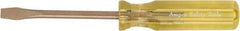 Ampco - 170mm OAL Nonsparking Slotted Screwdriver - 80mm Blade Length, Straight Shank, Acetate Handle - USA Tool & Supply