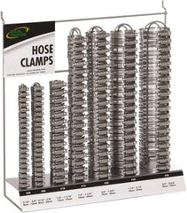 IDEAL TRIDON - 130 Piece, 5/16 to 2-3/4" Diam, Worm Drive Clamp Set - 20 Micro 6, 10 Size 10 20 Size 12, 20 Size 20, 20 Size 28, 20 Size 36, 20 Micro 4 - USA Tool & Supply