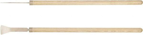Ampco - Stiff Aluminum Bronze Alloy 1-Edge Scraper - 3" Blade Width x 8" Blade Length, Straight Handle - USA Tool & Supply