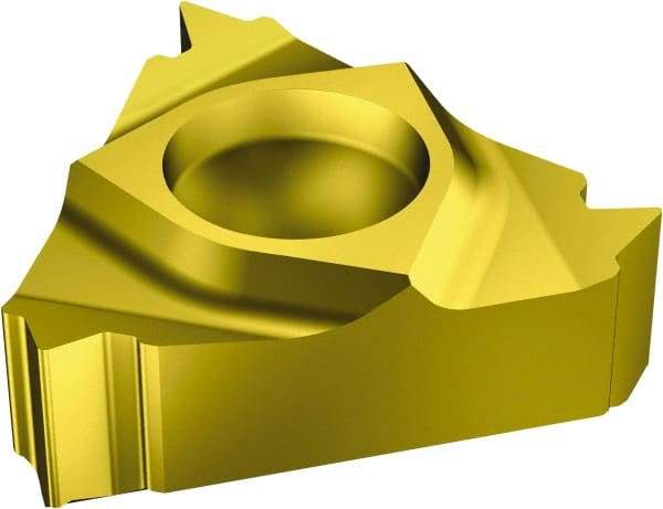 Sandvik Coromant - 166 Internal Left Hand 24 UN Laydown Threading Insert - Grade 1020, TiN Coated Carbide, 6.35mm Inscribed Circle - USA Tool & Supply