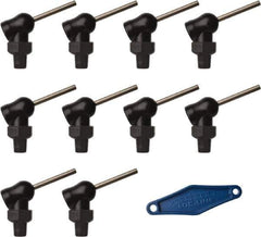 Loc-Line - 1/8" Hose Inside Diam, High-Pressure Coolant Hose Nozzle - NPT, for Use with Loc-Line Modular Hose System, 10 Pieces - USA Tool & Supply