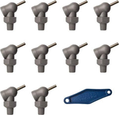 Loc-Line - 1/8" Hose Inside Diam, High-Pressure Coolant Hose Nozzle - NPT, for Use with Loc-Line Modular Hose System, 10 Pieces - USA Tool & Supply