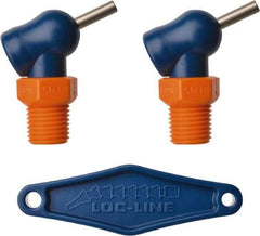 Loc-Line - 1/4" Hose Inside Diam, High-Pressure Coolant Hose Nozzle - NPT, for Use with Loc-Line Modular Hose System, 2 Pieces - USA Tool & Supply