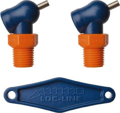 Loc-Line - 1/4" Hose Inside Diam, High-Pressure Coolant Hose Nozzle - NPT, for Use with Loc-Line Modular Hose System, 2 Pieces - USA Tool & Supply