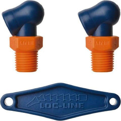 Loc-Line - 1/4" Hose Inside Diam, High-Pressure Coolant Hose Nozzle - NPT, for Use with Loc-Line Modular Hose System, 2 Pieces - USA Tool & Supply