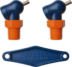 Loc-Line - 1/4" Hose Inside Diam x 1/16" Nozzle Diam, High-Pressure Coolant Hose Nozzle - NPT, for Use with Loc-Line Modular Hose System, 2 Pieces - USA Tool & Supply