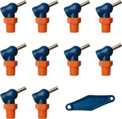 Loc-Line - 1/4" Hose Inside Diam x 5/32" Nozzle Diam, High-Pressure Coolant Hose Nozzle - NPT, for Use with Loc-Line Modular Hose System, 10 Pieces - USA Tool & Supply