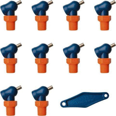 Loc-Line - 1/4" Hose Inside Diam x 5/32" Nozzle Diam, High-Pressure Coolant Hose Nozzle - NPT, for Use with Loc-Line Modular Hose System, 10 Pieces - USA Tool & Supply