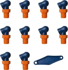Loc-Line - 1/4" Hose Inside Diam x 1/16" Nozzle Diam, High-Pressure Coolant Hose Nozzle - NPT, for Use with Loc-Line Modular Hose System, 10 Pieces - USA Tool & Supply