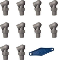 Loc-Line - 1/4" Hose Inside Diam x 5/32" Nozzle Diam, High-Pressure Coolant Hose Nozzle - NPT, for Use with Loc-Line Modular Hose System, 10 Pieces - USA Tool & Supply