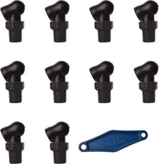 Loc-Line - 1/4" Hose Inside Diam x 5/32" Nozzle Diam, High-Pressure Coolant Hose Nozzle - NPT, for Use with Loc-Line Modular Hose System, 10 Pieces - USA Tool & Supply