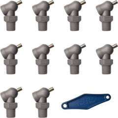 Loc-Line - 1/4" Hose Inside Diam x 5/32" Nozzle Diam, High-Pressure Coolant Hose Nozzle - NPT, for Use with Loc-Line Modular Hose System, 10 Pieces - USA Tool & Supply