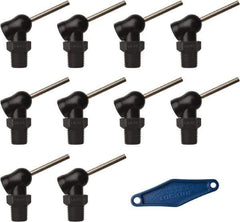 Loc-Line - 1/4" Hose Inside Diam, High-Pressure Coolant Hose Nozzle - NPT, for Use with Loc-Line Modular Hose System, 10 Pieces - USA Tool & Supply