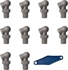 Loc-Line - 1/4" Hose Inside Diam, High-Pressure Coolant Hose Nozzle - NPT, for Use with Loc-Line Modular Hose System, 10 Pieces - USA Tool & Supply