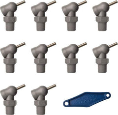 Loc-Line - 1/4" Hose Inside Diam, High-Pressure Coolant Hose Nozzle - NPT, for Use with Loc-Line Modular Hose System, 10 Pieces - USA Tool & Supply