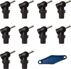 Loc-Line - 1/4" Hose Inside Diam, High-Pressure Coolant Hose Nozzle - NPT, for Use with Loc-Line Modular Hose System, 10 Pieces - USA Tool & Supply